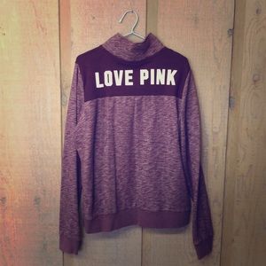 PINK 1/4 zip pullover